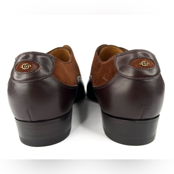 Gucci Oxford Suede Leather GG Logo Lace-up Men Loafers UK 13 - US 13.5 - EU 47 - Picture 4 of 9